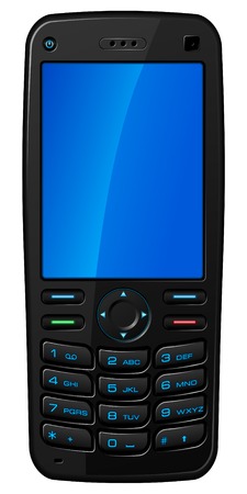 Black mobile phoneのイラスト素材