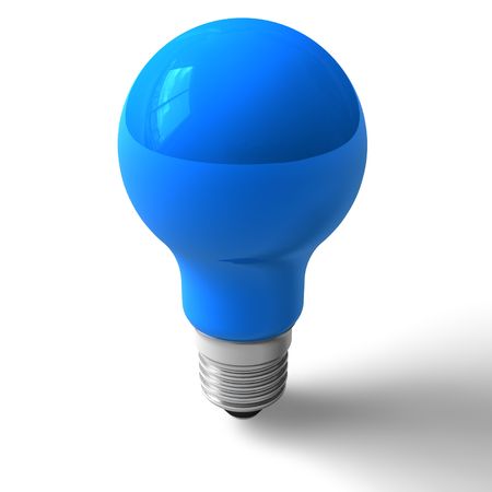Blue lightbulbの写真素材