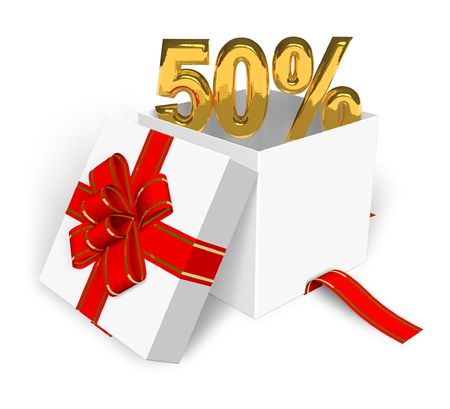 50% discount conceptの写真素材