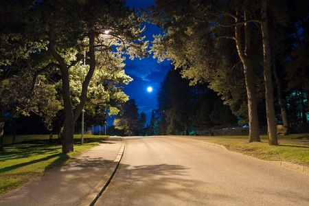 Night alleyの写真素材