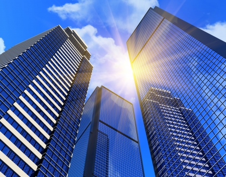 Modern business buildingsの写真素材