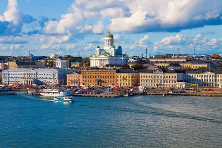 Summer panorama of Helsinki, Finlandの写真素材