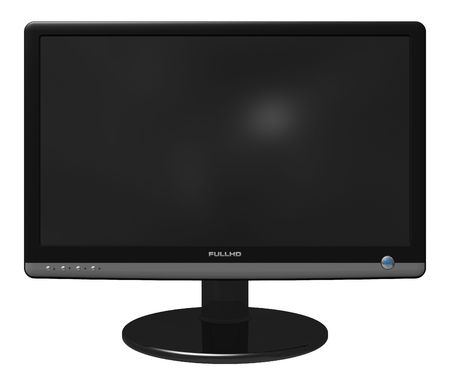 Black glossy TFT displayの写真素材