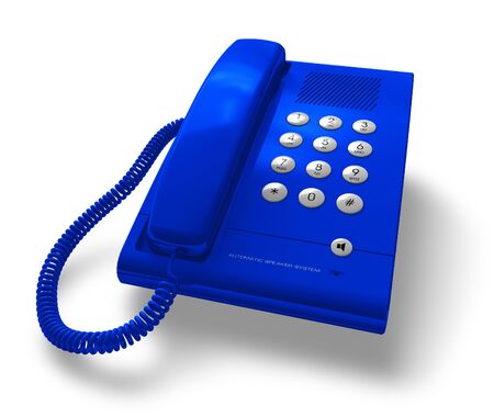 Blue office phoneの写真素材