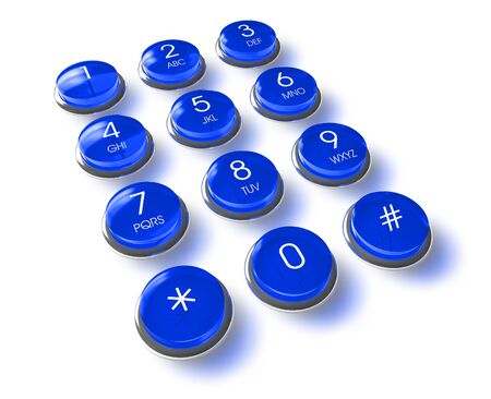 Blue phone keyboardの写真素材