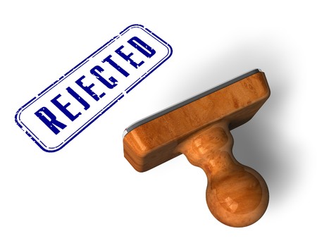 "Rejected" stampの写真素材