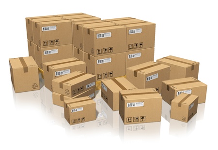 Set of different cardboard boxes Set of different cardboard boxes