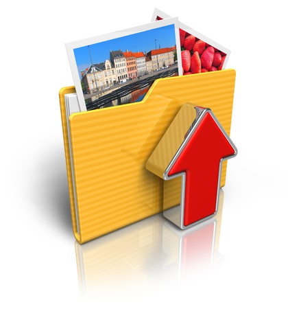 Upload folder iconの写真素材