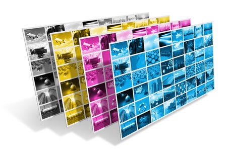 CMYK printing process concept の写真素材
