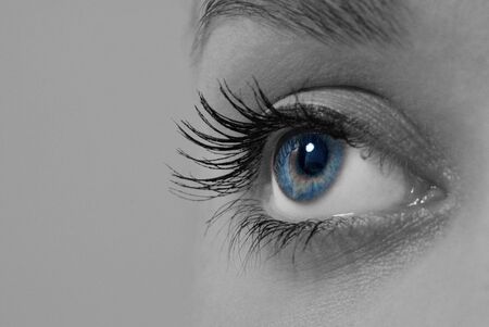 Beautiful blue eyeの写真素材