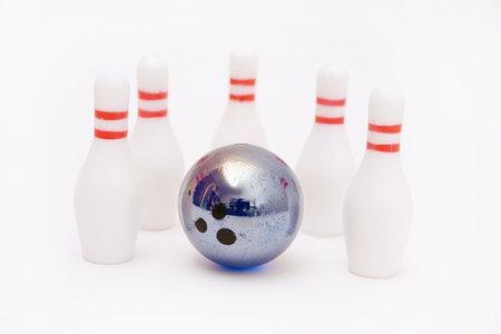 Bowling pinsの写真素材