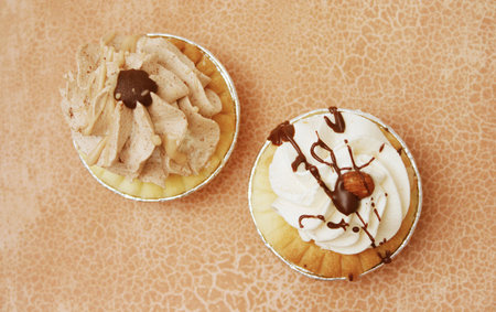 Chocolate flavoured pastriesの写真素材