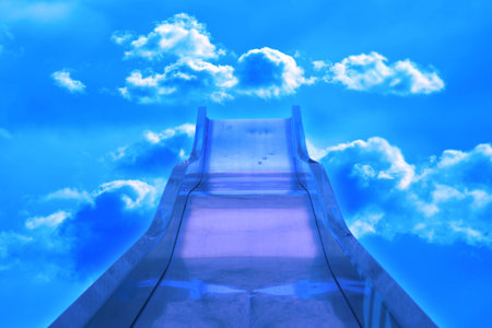  slide in the skyの写真素材