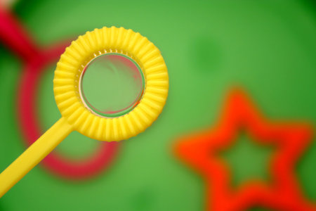  Bubble wand with bubblesの写真素材