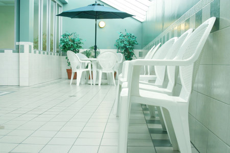 Chairs and Umbrellaの写真素材
