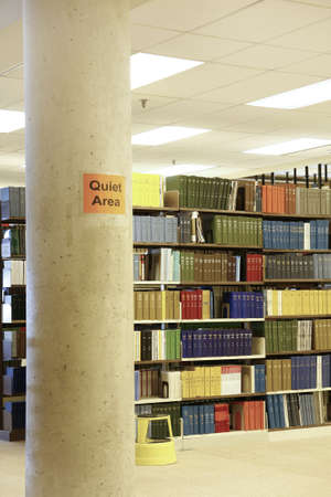 Library with Quiet Area sign