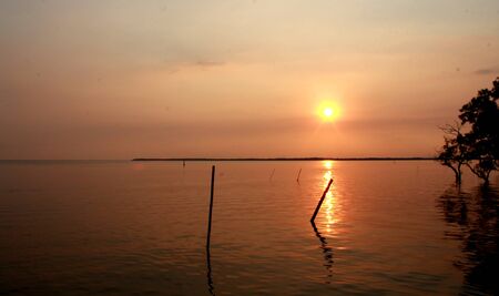 sunset and sea の写真素材