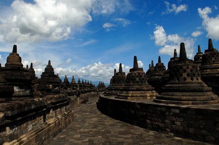 Borobudur walkwayの写真素材