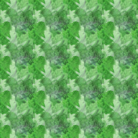Watercolor green abstract seamless pattern for background design illustrations of spring, Easter, St Patrick, green grass, summer greeneryの写真素材
