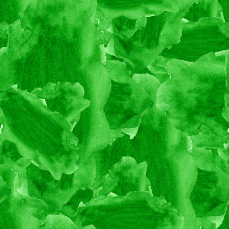 Watercolor green abstract seamless pattern for background design illustrations of spring, Easter, St Patrick, green grass, summer greeneryの写真素材