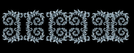 Monochrome gray abstract floral watercolor pattern with branches and leaves for stylish vintage floral designs, templates, banners, stickers, tattoos, backgrounds, textiles, fabrics, scrapbook, labelの写真素材