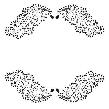 Vignettes on white backgroundのイラスト素材