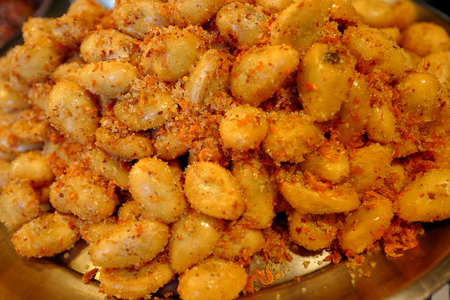 Bowl with Yellow Shugar plums on thai marketの写真素材