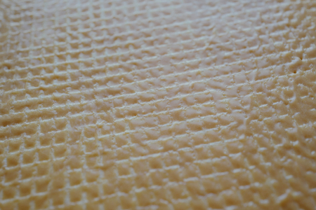 Wafer cake layer with cream from condensed milk and butterの写真素材