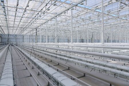 Basic equipment for building a greenhouse for growing vegetablesの写真素材