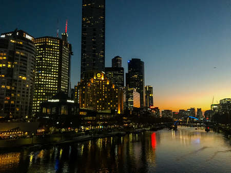 Light scene shot on Princes Bridgeの写真素材