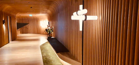 wood-decorated officeの写真素材