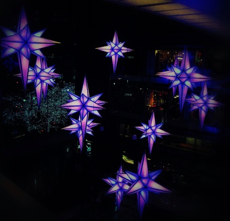 Amazing star decor at the Time Warner Center in NYC. 