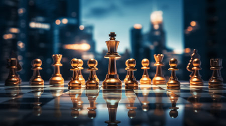 Strategic brilliance unfolds as a person engages in a game of chess, symbolizing business strategy. Every move tells a tale of calculated decisions on the dynamic chessboard of corporate planningの素材