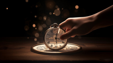 Time is running up. Time passing concept.の素材