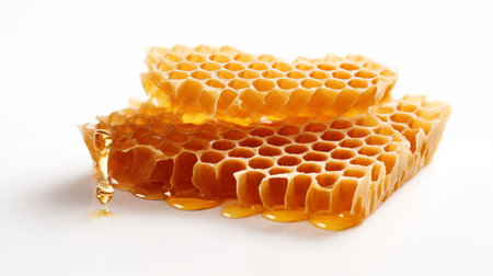 Honeycomb isolated on white backgroundの素材
