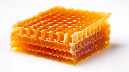 Honeycomb isolated on white backgroundの素材