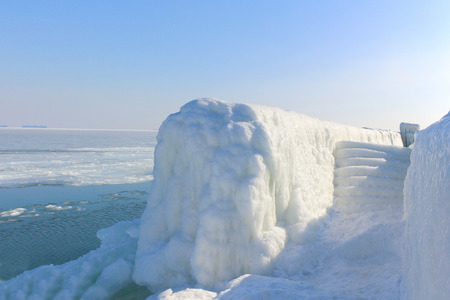 The picture was taken in the winter in Ukraine near the city of Odessa. During a severe storm the...