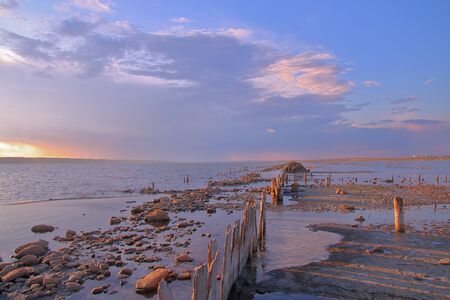 The photo was taken in Ukraine in the vicinity of Odessa. The picture shows the remains of a long...