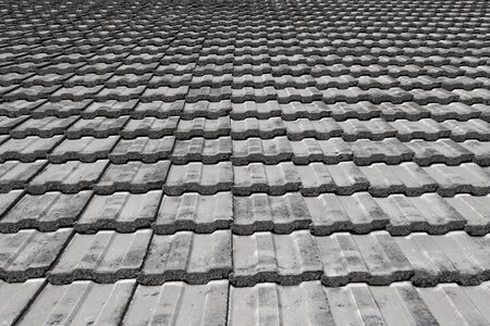 Roof tile landscape view years old.の写真素材
