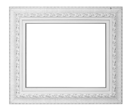 woode picture frame. Isolated over white backgroundの写真素材