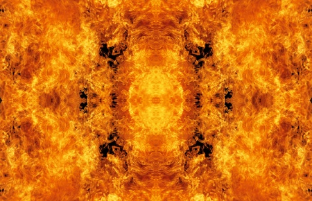 Burning fire close-up, may be used as backgroundの写真素材