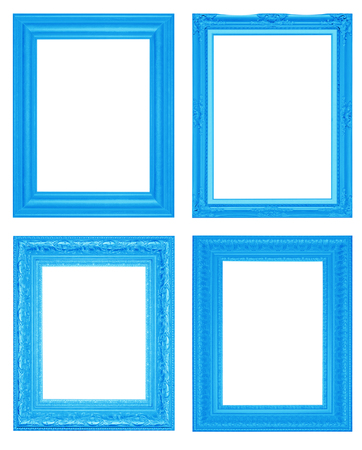 Set of black  vintage frame isolated on white backgroundの写真素材