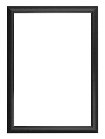 Classic wooden frame isolated on white backgroundの写真素材