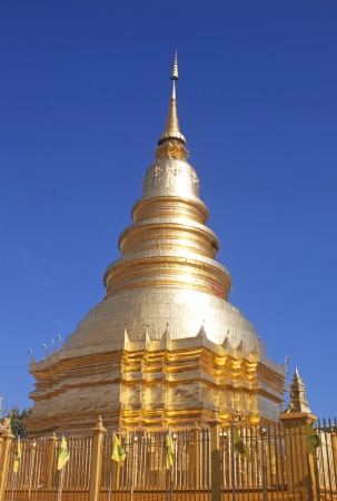 Buddhist religious worship place Wednesday Lamphun Thailandの写真素材