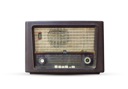 Old radio. Realistic illustration of an old radio receiver of the last centuryの写真素材
