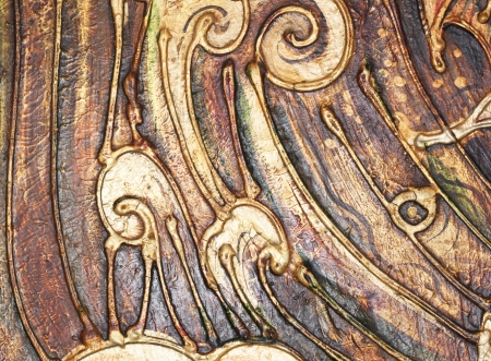 textured  brown  picture frame watercolor background wallの写真素材