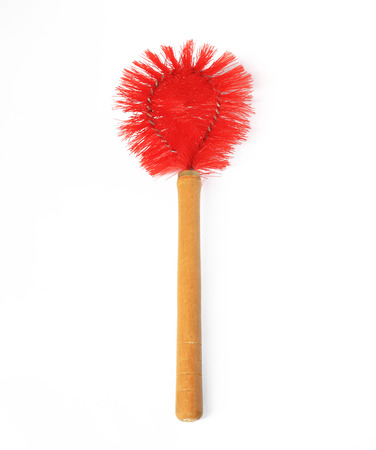 Bathroom cleaning brush isolated on white background.
