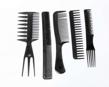 Comb Black set isolated on a white background.の写真素材