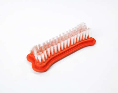 Old clothes brush isolated on white background.の写真素材