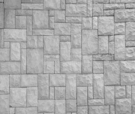 Old Stone Wall, gray stone mosaic decoration.の写真素材